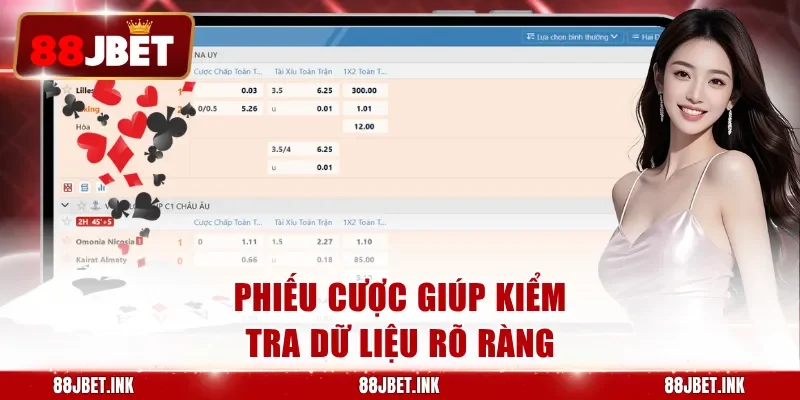 Phiếu cược giúp kiểm tra dữ liệu rõ ràng