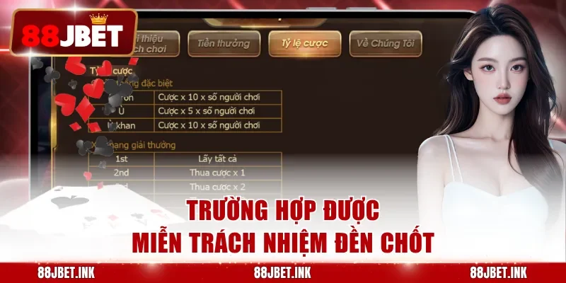 Trường hợp được miễn trách nhiệm đền chốt